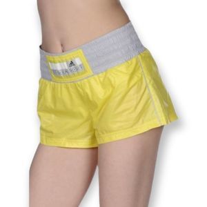 Adidas by Stella McCartney Rare Neon Yellow Grey Athletic Short Shorts Festival